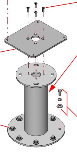 FLIR PEDESTAL MOUNT FOR PT-SERIES